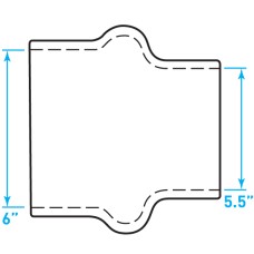 Air Intake Rubber Hump Hose Reducer - 6" / 5.5"